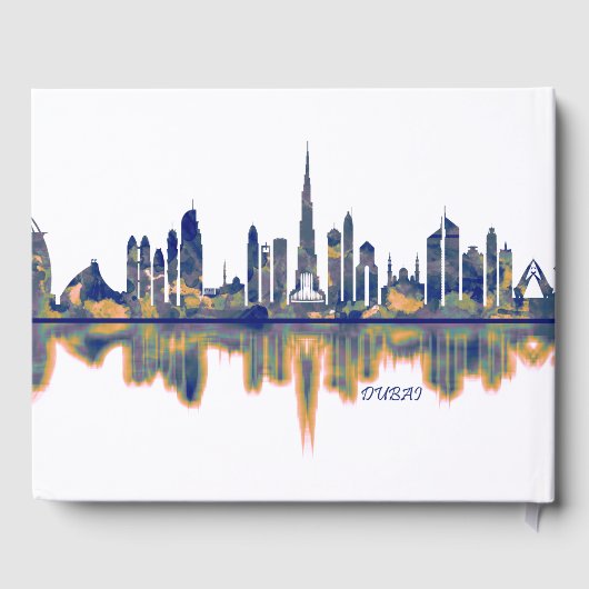 Dubai Skyline Gästebuch (Rückseite)