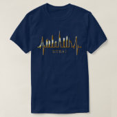 Dubai Skyline Heartbeat Burj Khalifa UAE Fan I Lov T-Shirt (Design vorne)