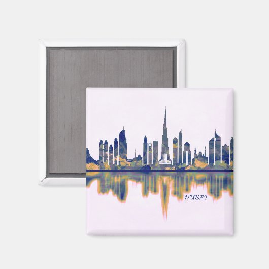Dubai Skyline Magnet (Vorderseite/Rückseite)