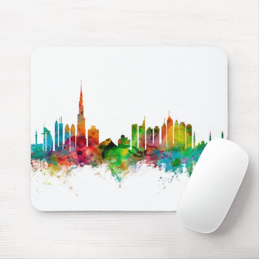 Dubai-Skyline Mousepad (Mit Mouse)