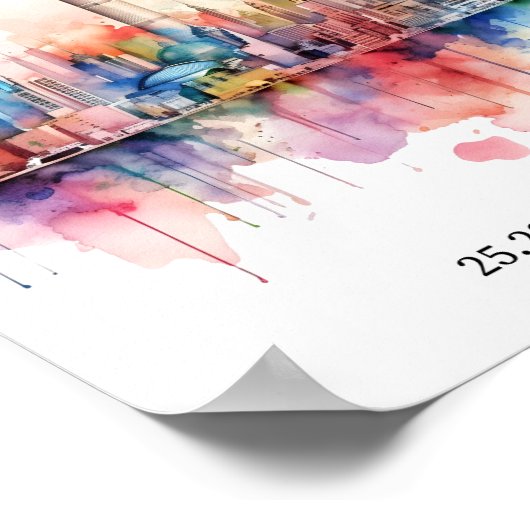 Dubai Skyline Poster (Ecke)