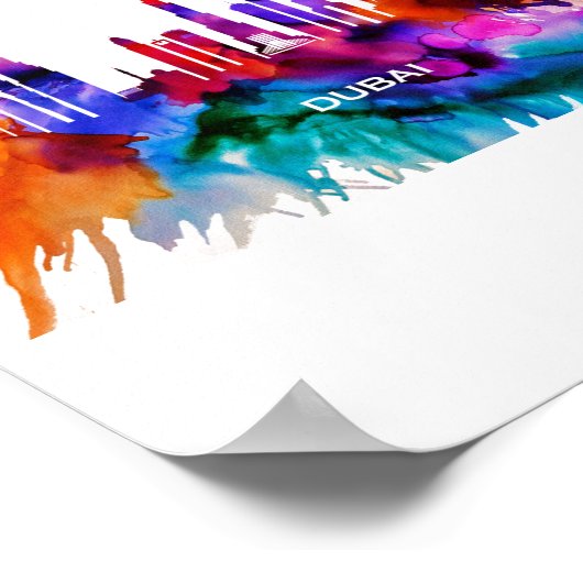 Dubai Skyline Poster (Ecke)
