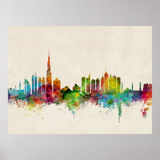Dubai Skyline Poster (Vorne)