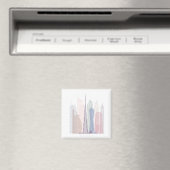 DUBAI SKYLINE POSTER PASTEL MAGNET (In Situ (Geschirrspüler))