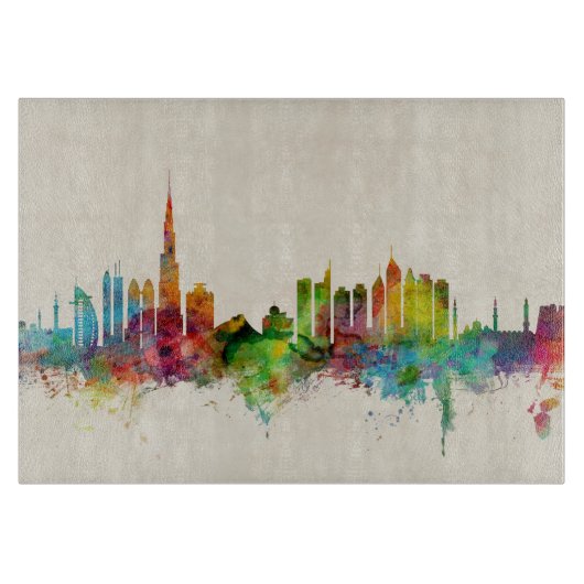 Dubai-Skyline Schneidebrett (Vorderseite)
