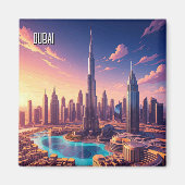 Dubai Skyline Travel Magnet (Vorne)