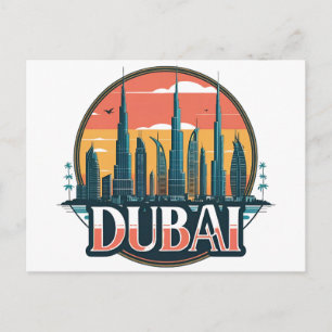Dubai Skyline Travel Postkarte