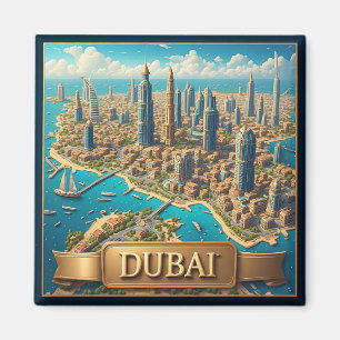 🧲 Dubai-Skyline Urlaubs-Andenken 🌇 Magnet