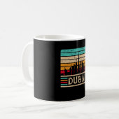 Dubai Skyline Vintag Vereinigte Arabische Emirate Kaffeetasse (Vorderseite Links)