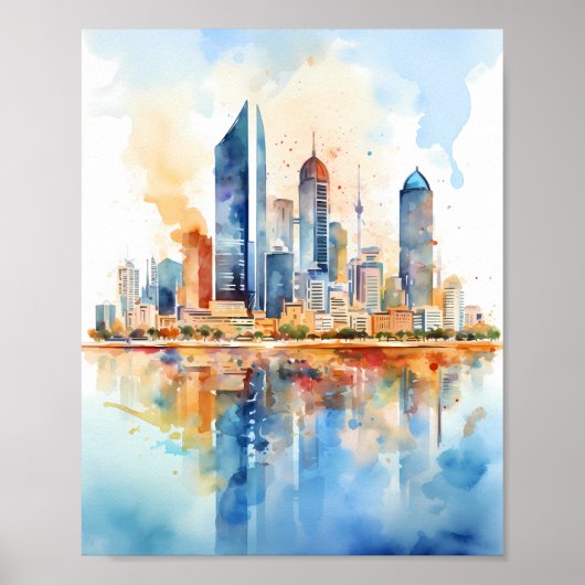 Dubai Skyline Wall Art, Moderne Wall Art Poster (Vorne)