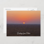 Dubai-Sonnenuntergang Postkarte (Vorne/Hinten)