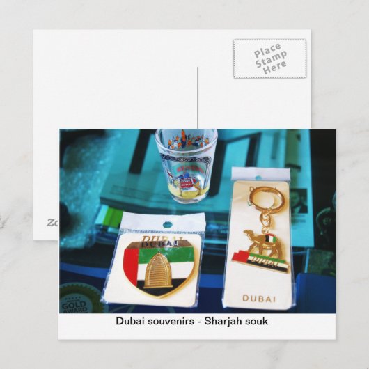 DUBAI SOUVENIRS POSTKARTE (Vorne/Hinten)