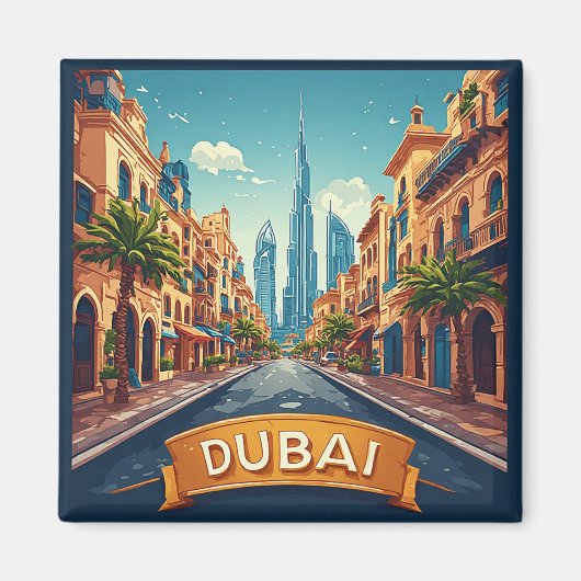 🧲 Dubai-Städtereise-Souvenir 🌇 Magnet (Vorne)