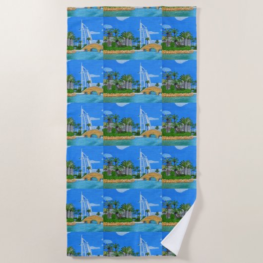 Dubai-Strandtuch Strandtuch (Vorderseite)