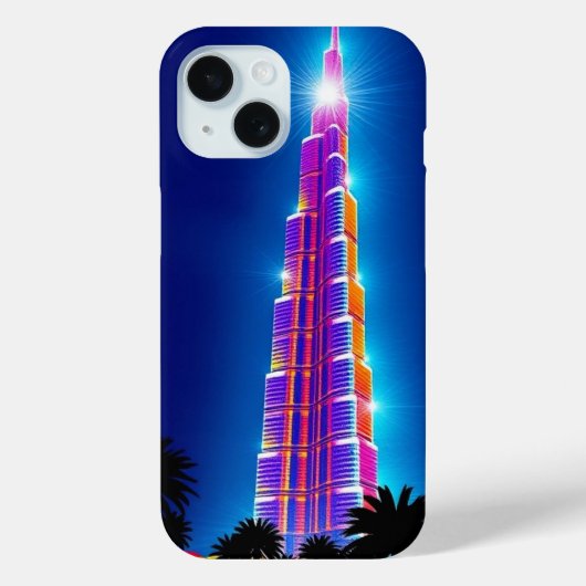 Dubai Tallest Tower Lighting Graphic - Mobile Case-Mate iPhone Hülle (Rückseite)