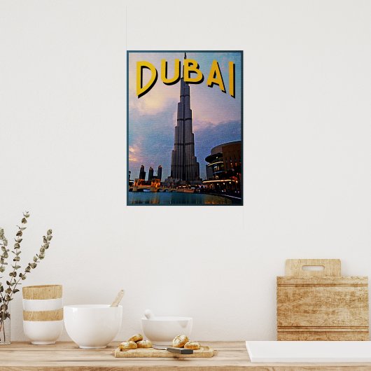 Dubai Travel Poster (Küche)