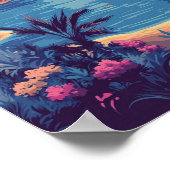 Dubai UAE Art Vintag Illustration Travel Poster (Ecke)