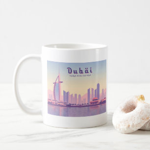 Dubai UAE Burj Khalifa Pastel Travel Design Kaffeetasse