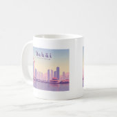 Dubai UAE Burj Khalifa Pastel Travel Design Kaffeetasse (Vorderseite Links)