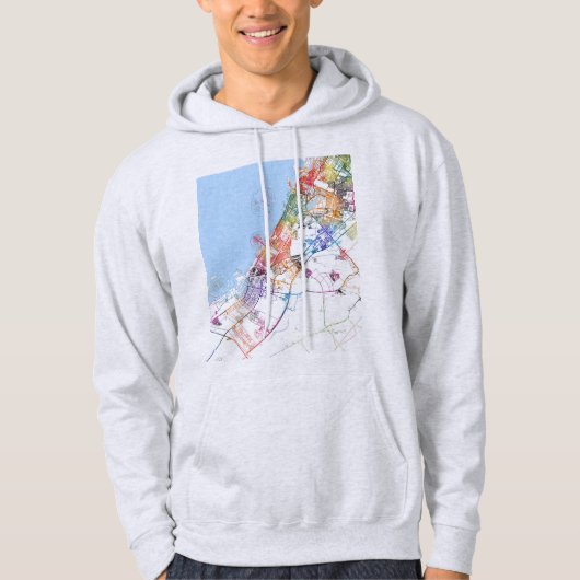 Dubai UAE City Map Hoodie (Vorderseite)