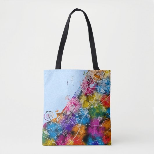 Dubai UAE City Map Tasche (Vorderseite)