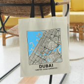 Dubai, UAE City Map Tote Bag Tragetasche