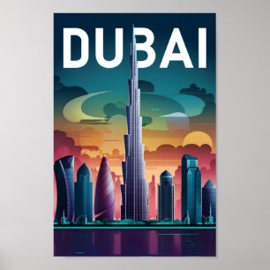Dubai UAE Famous Travel Place Poster