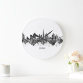 Dubai UAE Skyline BW Große Wanduhr (Zuhause)