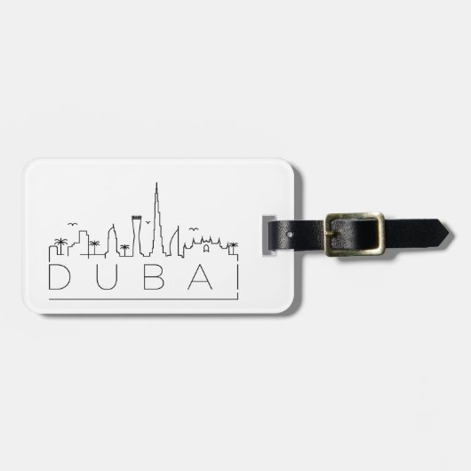 Dubai UAE Skyline Gepäcktag Gepäckanhänger (Vorderseite horizontal)