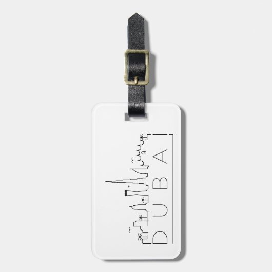 Dubai UAE Skyline Gepäcktag Gepäckanhänger (Vorderseite vertikal)