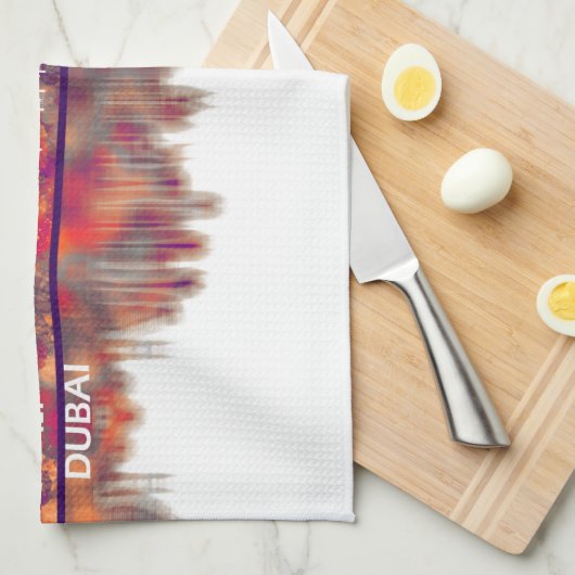 Dubai UAE Skyline Geschirrtuch (Viertel Falte)