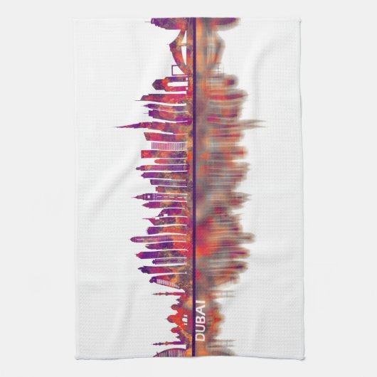 Dubai UAE Skyline Geschirrtuch (Vertikal)