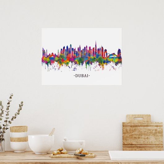 Dubai UAE Skyline Poster (Küche)