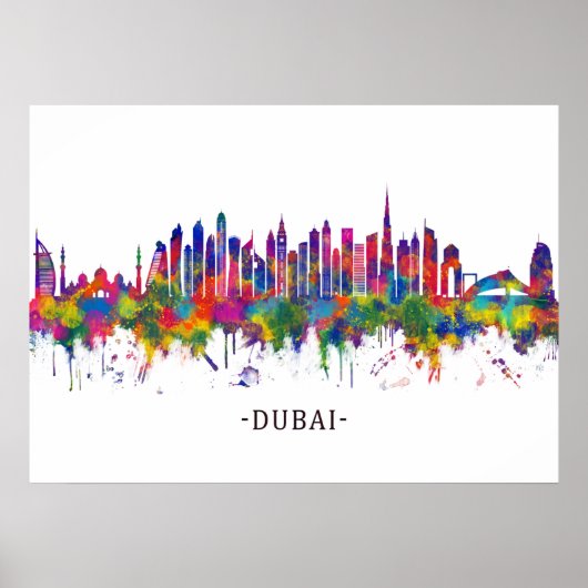Dubai UAE Skyline Poster (Vorne)