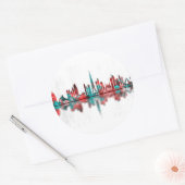 Dubai UAE Skyline Runder Aufkleber (Umschlag)