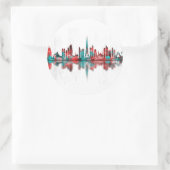 Dubai UAE Skyline Runder Aufkleber (Tasche)