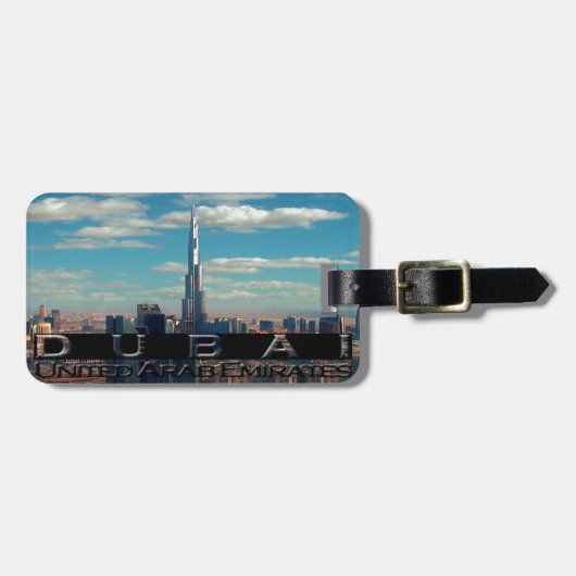Dubai UAE Souvenir Gepäckanhänger (Vorderseite horizontal)
