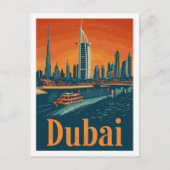Dubai UAE Vintag Famous Travel Place Postkarte (Vorderseite)