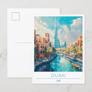 Dubai UAE Vintage Travel Postkarte