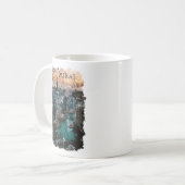 Dubai UAE Watercolor Skyline Kaffeetasse (Vorderseite Links)