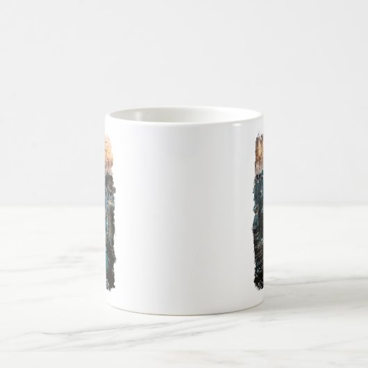 Dubai UAE Watercolor Skyline Kaffeetasse (Mittel)