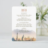 Dubai UAE Zielort Angaben zum INFO einfügen Einladung (Stehend Vorderseite)
