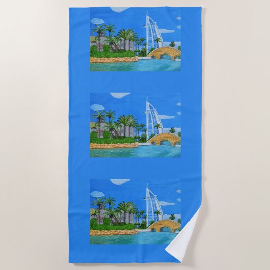 Dubai, United Arab Emirates beach towel  Strandtuch (Vorderseite)