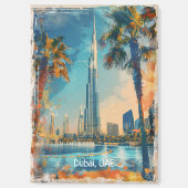 Dubai United Arab Emirates Burj Khalifa Artwork Magnet (Vorderseite)