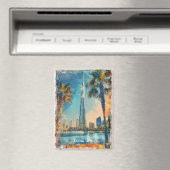 Dubai United Arab Emirates Burj Khalifa Artwork Magnet (In Situ (Geschirrspüler))