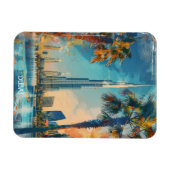 Dubai United Arab Emirates Burj Khalifa Cityscape Magnet (Horizontal)