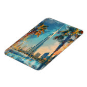 Dubai United Arab Emirates Burj Khalifa Cityscape Magnet (Linke Seite)