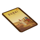 Dubai United Arab Emirates Desert Safari Retro Magnet (Rechte Seite)