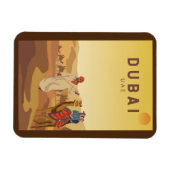 Dubai United Arab Emirates Desert Safari Retro Magnet (Horizontal)