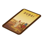 Dubai United Arab Emirates Desert Safari Retro Magnet (Linke Seite)